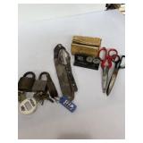 Scissors, RADA quick edge knife sharpener,