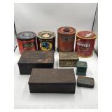 vintage tobacco advertising tin containers