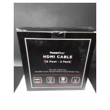 New two-wire set HDMI cables 10 ft each
