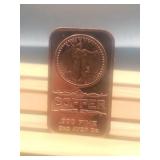 1 Ounce .999 Fine Copper Bar Walking Liberty