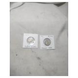 1927 Buffalo Nickel&1941 Mercury Dime 90% silver
