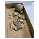 Geode, fossils, and other uniquely shaped rocks