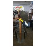 Wooden Folk art bald eagle on wooden post  (