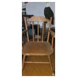 Wooden toddlers size rocking chair
