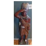 Large chalkware smokeshop Indian statue. 17in