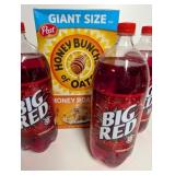 3 Bottles Of Big Red & Family Size Cereal.