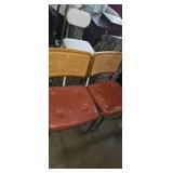 2 matching wickerback chromecraft chairs