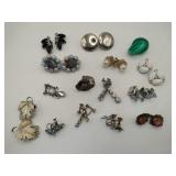 15 pair vintage screw back earrings