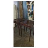 Square pue crust top matching end tables