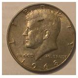 1968 Kennedy half dollar 40%