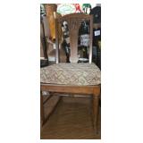 Wooden woven seat rocking chair