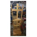 Wooden rolling art easle