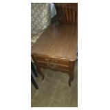 Laminate top single drawer side table