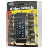 14 pc Power nut driver set
