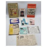 Older instruction manuals, 1953 bird book, Elvis