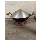 15-16" wok set, unmarked