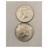 1968 ,1969 Kennedy half dollars
