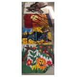 Hand made latch hook rug assortment