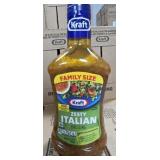3 large 24oz bottles of kraft zesty Italian salad