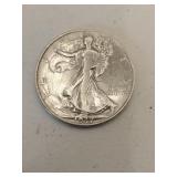 1937 silver walking liberty half dollar