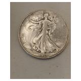 1937 silver walking liberty half dollar