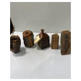 Unique, wooden flower holders