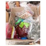 Bags of cookie cutters, rolling pin, mixing
