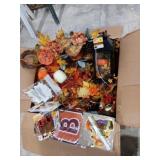 Beautiful Fall florals in Huge box with candles,