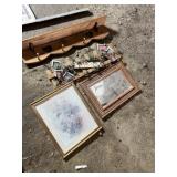 Collection of home decor, including heart wall