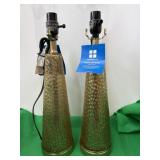 Essential Home Lamp Bases Amber Frosted Bubble