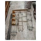 Group of 7 metal wall plate hangers, towel