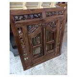 Ornate India wood framed Mirror wall hanging