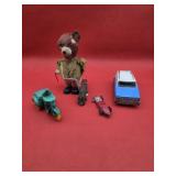 Auburn Rubber Police Motorcycle,  wind up bear,