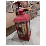 Red lantern approximately 18" tall with battery