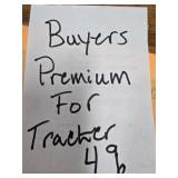 Buyers Premium on Geo Tracker will be 4%