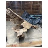 Decorative driftwood piece with sealant applied