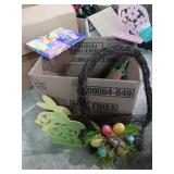 Easter Wreaths, colorful bunny decor, egg
