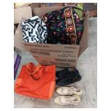 Material bags with 2 pair of shoes. 1 pair tap