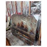 Canvas wall Art in golds & browns color 59"Wx40"H