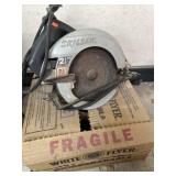 7 1/4 inch circular Skil saw and partial box of