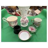 Blown Glass Paperweight, Vase 7ï¿½, Tea Cups and