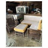 well-crafted wicker Patio set missing cushion for