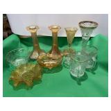 Bud Vases, Candlesticks, Crystal Mugs Ribbon Edge