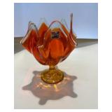 Viking Glass Persimmon Amberina Swung