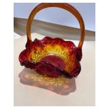 Indiana Glass Amberina 7"x6ï¿½ Monticello Pattern