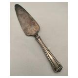 silver Dessert serving knife handle only Marked