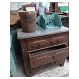 Wood side table, missing Knobs 30"Wx17"Dx29"H