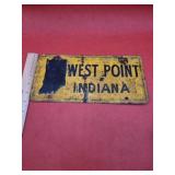 West Point Indiana License Plate