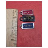 Indiana License Plate Keychain ID