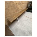 Locker room wooden bench on metal post 84ï¿½ x 9